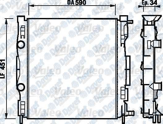 VALEO 732874 Su Radyatoru Megane Ii 1.5 1.6 16v 2.0 16v Scenic 1.5 1.6 16v  ####